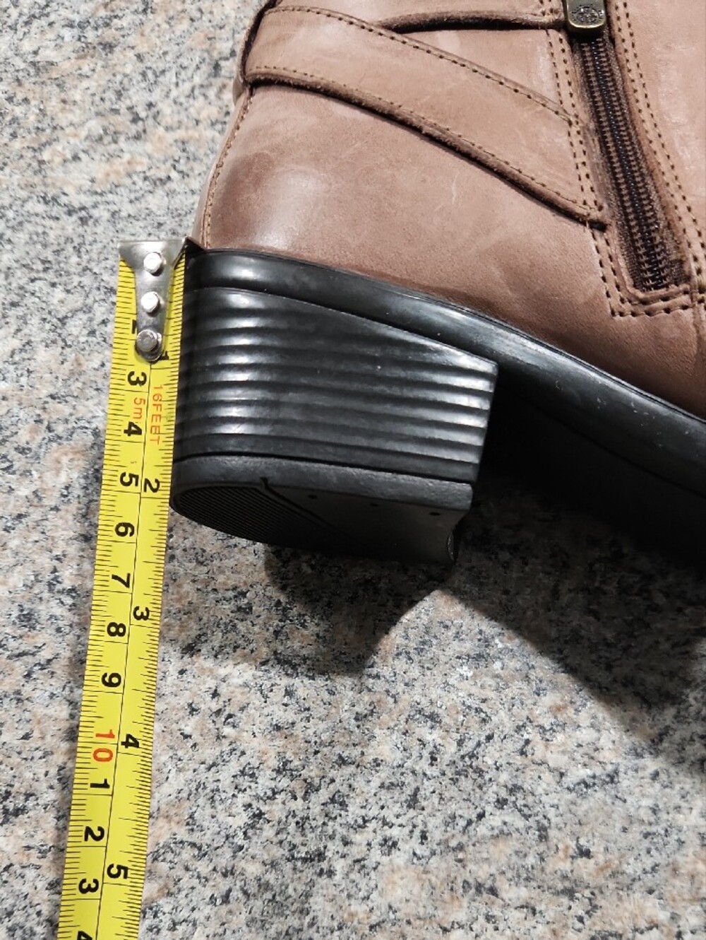 Bussola Taupe Leather Ankle Zip Booties | Size 8.5 | Comfort & Style - Picture 11 of 12